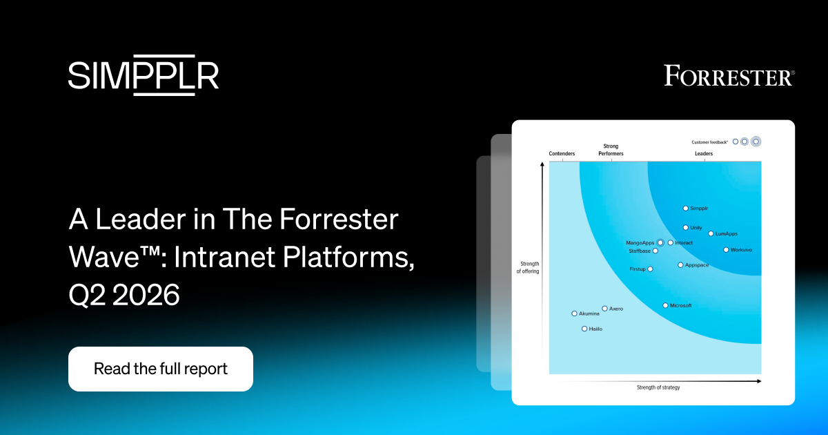 Simpplr named a Leader in the 2026 Forrester Wave Report