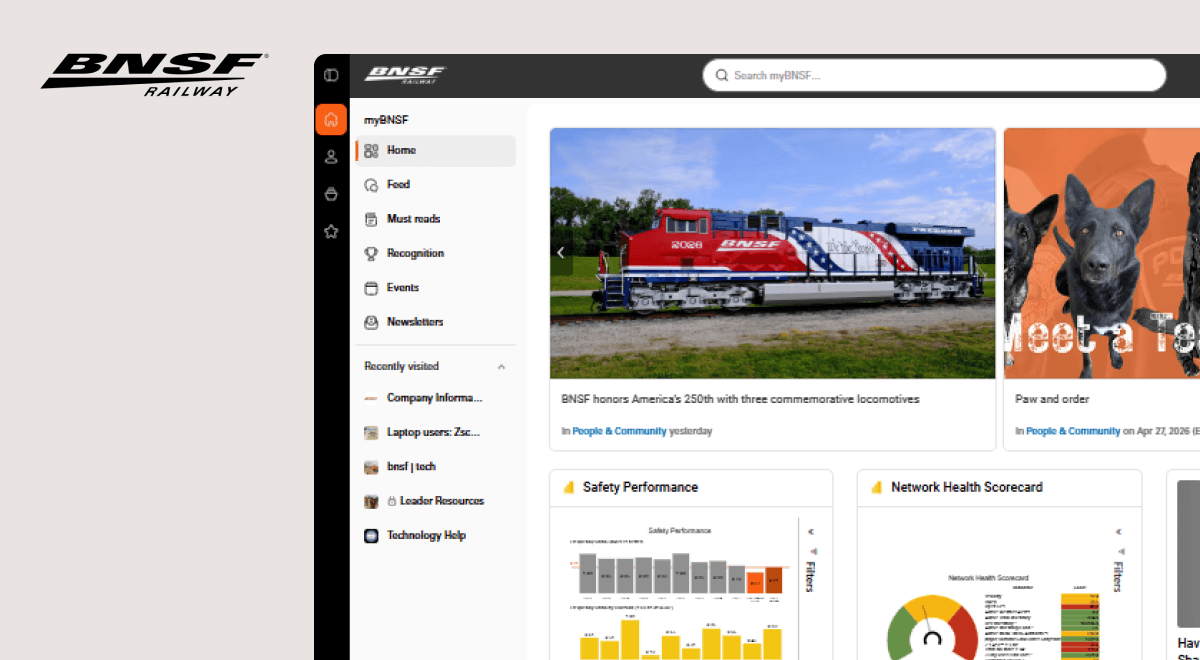 2026 Simpplr best intranet enagement winner: BNSF