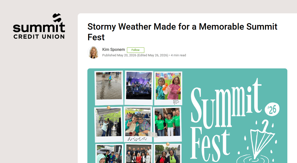 Intranet engagement winner: Summit Credit Union