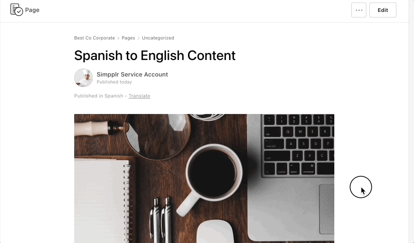 Global Intranet Spanish to English Translation with Simpplr