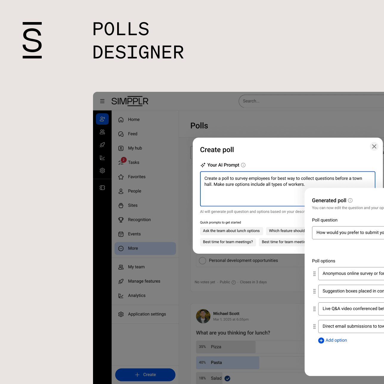Simpplr | Polls Designer
