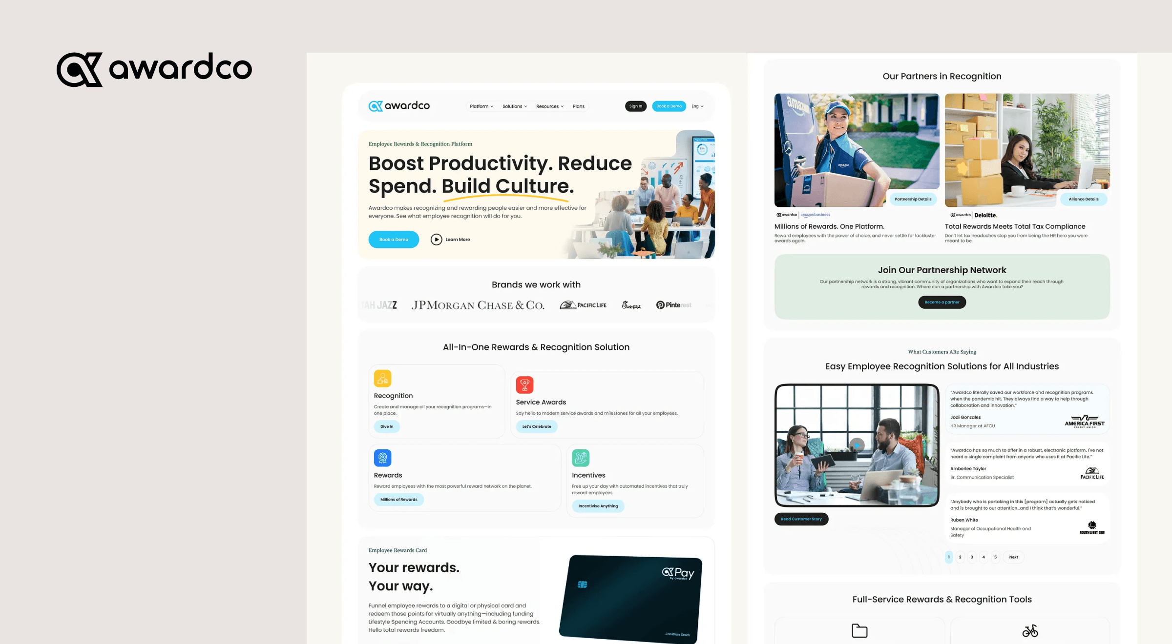 Awardco homepage