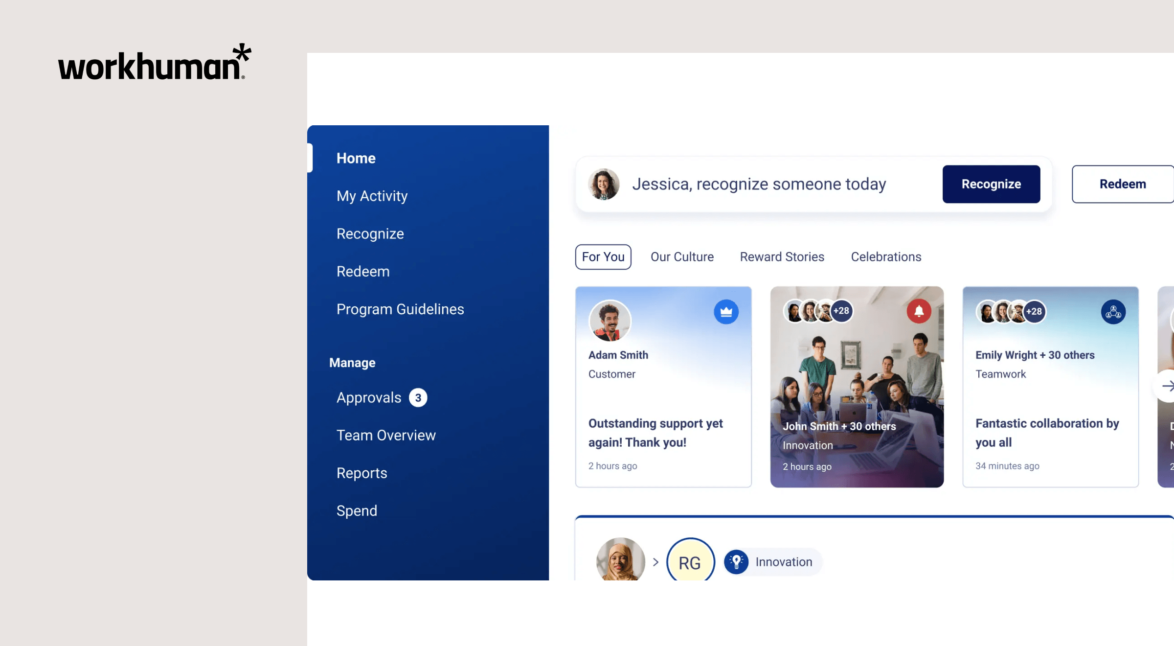 Workhuman dashboard