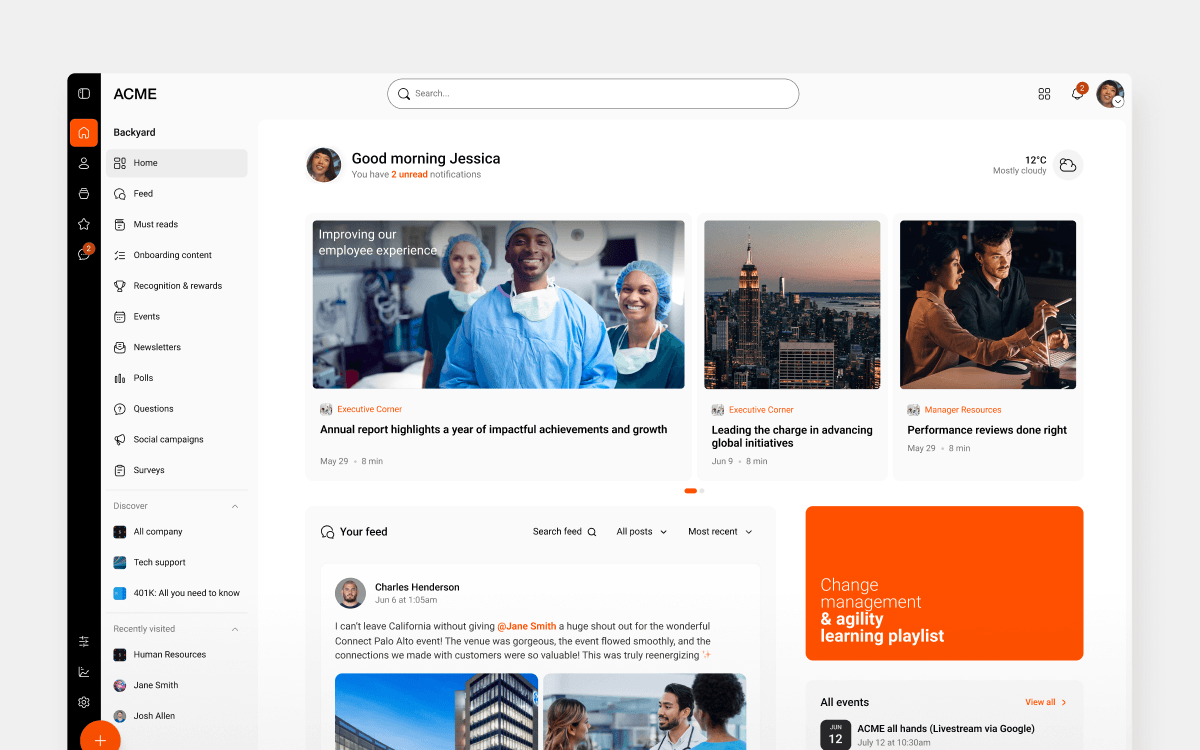 Simpplr intranet is built for every employee and provides best frontline support