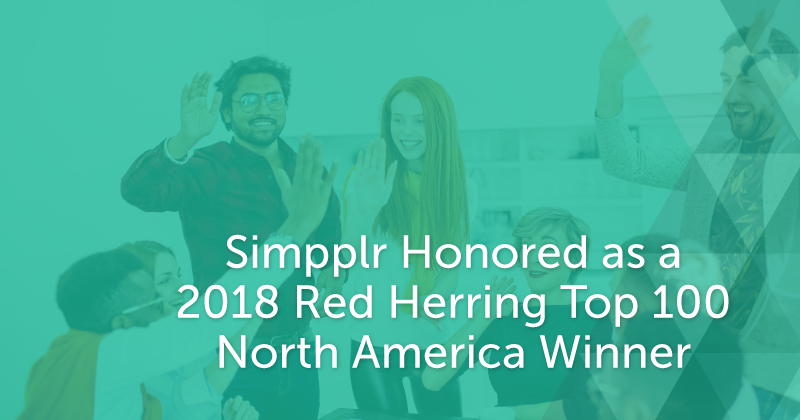 Simpplr named 2018 Red Herring North America Award Winner